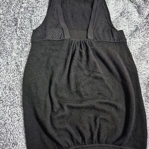 Black Sleeveless Cashmere Women's Top